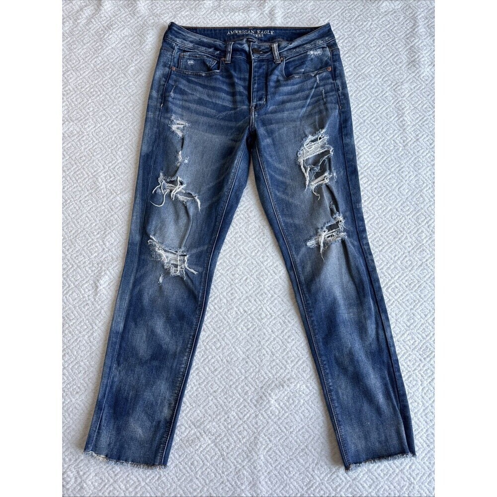American Eagle Outfitters Distressed Stretch Tomgirl Jeans Womens Sz 6